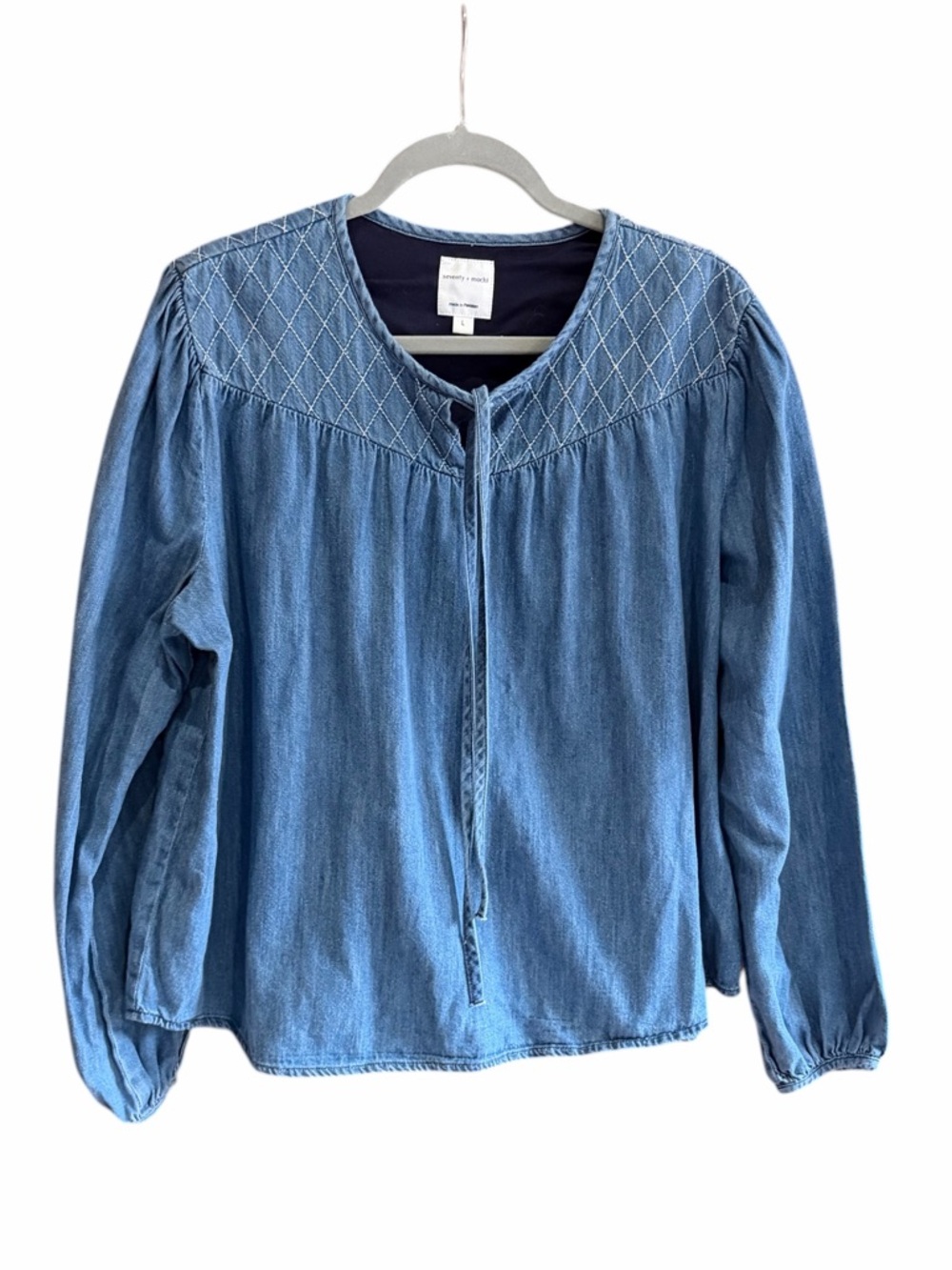 SEVENTY + MOCHI Clio Top Organic Cotton‎ Denim Blue L